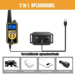 W&Z® Anti Blafband Inclusief Afstandsbediening- 3-60KG - Diervriendelijk - Zonder Schok - Vibratie/Audio/Licht - Anti Blaf Band - Water Bestendig -Honden Benodigdheden Verkoop 1200x1200 971