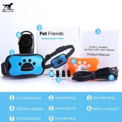 PetFriends Anti Blafband Zonder Schok - Gratis Hondenfluit - USB Oplaadbaar - Anti Blaf Apparaat - Opvoedingshalsband - Voor Grote En Kleine Honden -Honden Benodigdheden Verkoop 1200x1200 979