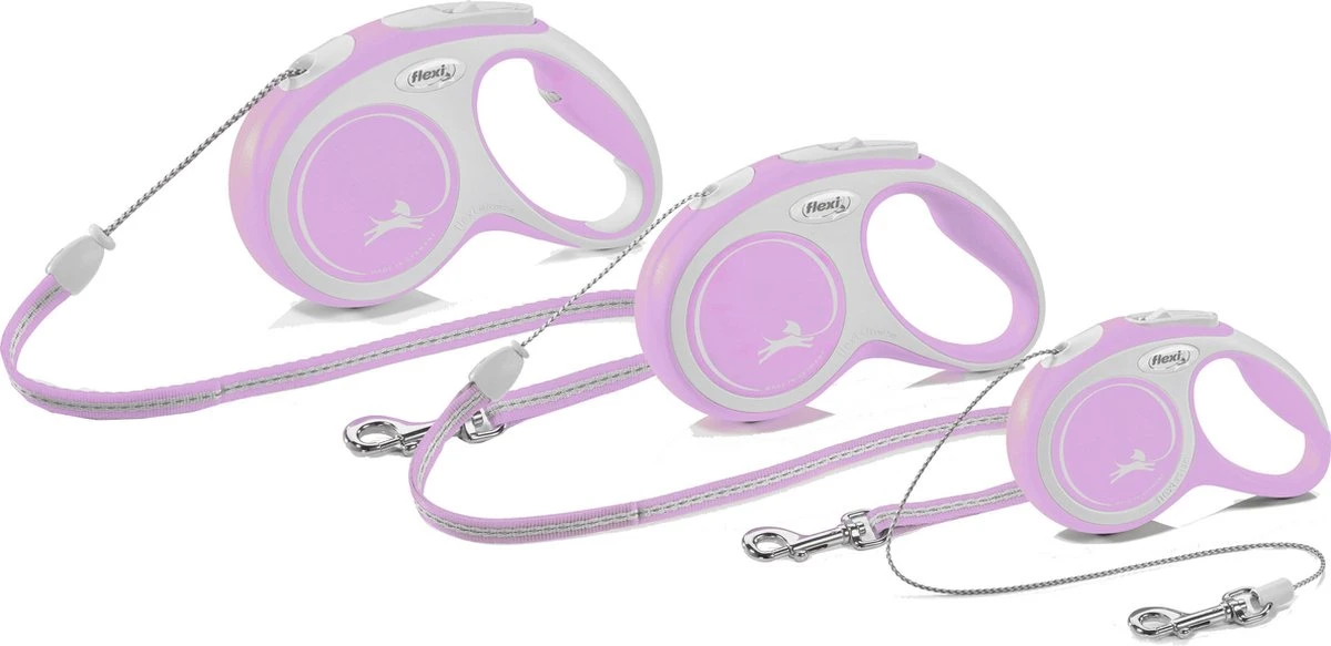 Hondenriem - Looplijn - FLEXI Rollijn NEW COMFORT Koord - M - Rose - 8 Meter 4 Hondenriem - Looplijn - FLEXI Rollijn NEW COMFORT Koord - M - Rose - 8 Meter - Afbeelding 2