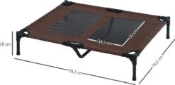 Hondenbed - Hondenstretcher - Honden Ligbed - L - Draagbaar - 92Lx76Bx18H Cm - Bruin -Honden Benodigdheden Verkoop 1200x589 3