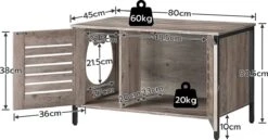 Houten Kattenhuis - Kattenkast Voor Binnen & Buiten - Kattenhok - Kattenhuisje Hout Met Deur En Gat - Hondenhok Voor Kleine Honden - 80 X 45 X 50.5 Cm -Honden Benodigdheden Verkoop 1200x626 12