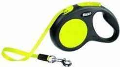 Flexi New Neon Tape - Hondenriem - Geel/Zwart - L - 5 M - (<50 Kg) -Honden Benodigdheden Verkoop 1200x673