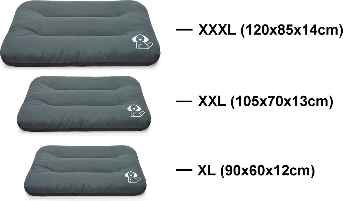 Hondenkussen XXXL -Donkergrijs - 85 X 120 X 14 7 Hondenkussen XXXL -Donkergrijs - 85 X 120 X 14 - Afbeelding 5