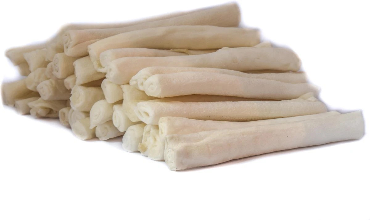 Kauwstaaf Witte Rol 15.5cm 50 Stuks - Hondensnack - Kauwsnack - Rund - Hondenbot - Kauwbot - Gedroogd 3 Kauwstaaf Witte Rol 15.5cm 50 Stuks - Hondensnack - Kauwsnack - Rund - Hondenbot - Kauwbot - Gedroogd