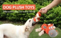 Merkloos Hondenknuffel - Interactief Piepspeelgoed Voor Honden - Teddy - Stoer Hondenkauwspeelgoed - Met Katoenen Materiaal En Gekreukt Papier - Hondenspeelgoed Voor Grote En Kleine Honden -Honden Benodigdheden Verkoop 1200x742 6