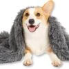Fluffy Blanket - Pluche Hondendeken - 120 X 100 CM - Grijs - Voor De Auto Of Bank - Fleece -Honden Benodigdheden Verkoop 1200x749 4