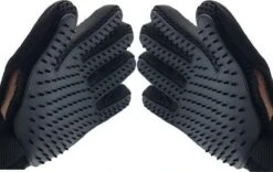 Borstel Voor Huisdieren - 2 Stuks LINKS + RECHTS - Voor Elke Vacht - Silicone - Vachtborstel - Borstel Handschoen - Zwart- ODaani