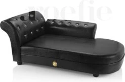 Roefie - Luxe Hondensofa CHIQUE - Zwart - Eco-leer