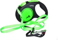 Flexi New Neon Tape - Hondenriem - Zwart/Groen - M - 5 M - (<25 Kg) -Honden Benodigdheden Verkoop 1200x826 2