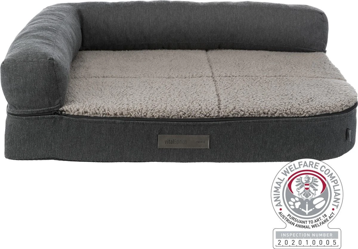 Trixie Hondenmand Sofa Bendson Orthopedisch Grijs (100X80 CM) 14 Trixie Hondenmand Sofa Bendson Orthopedisch Grijs (100X80 CM) - Afbeelding 12