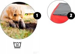 Ecco - Honden- En Kattenbed Met Kussen | Binnenmaat: 130x100 / Buitenmaat: 145x115cm - Beige / Zwart -Honden Benodigdheden Verkoop 1200x859 2