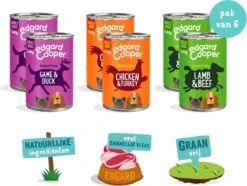 Edgard & Cooper Hondenvoer Multipack Kip - Wild - Lam 6 X 400 Gr -Honden Benodigdheden Verkoop 1200x902