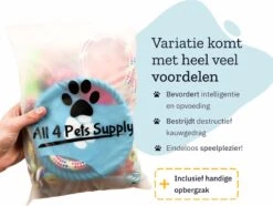 All 4 Pets Supply® Honden Speelgoed Set Geschikt Voor Puppy's T/m Middelgrote Honden - 12 Stuks - Hondenspeeltjes - Intelligentie - Touw - Flostouw - Bijtring - Bal -Honden Benodigdheden Verkoop 1200x905 4