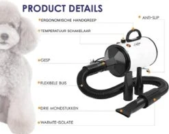 Forgoods Professionele Hondenfohn - Waterblazer Voor Honden - Hondenfohn Met 4 Opzetstukken - 2800W Verstelbaar Vermogen - Roze -Honden Benodigdheden Verkoop 1200x954 1