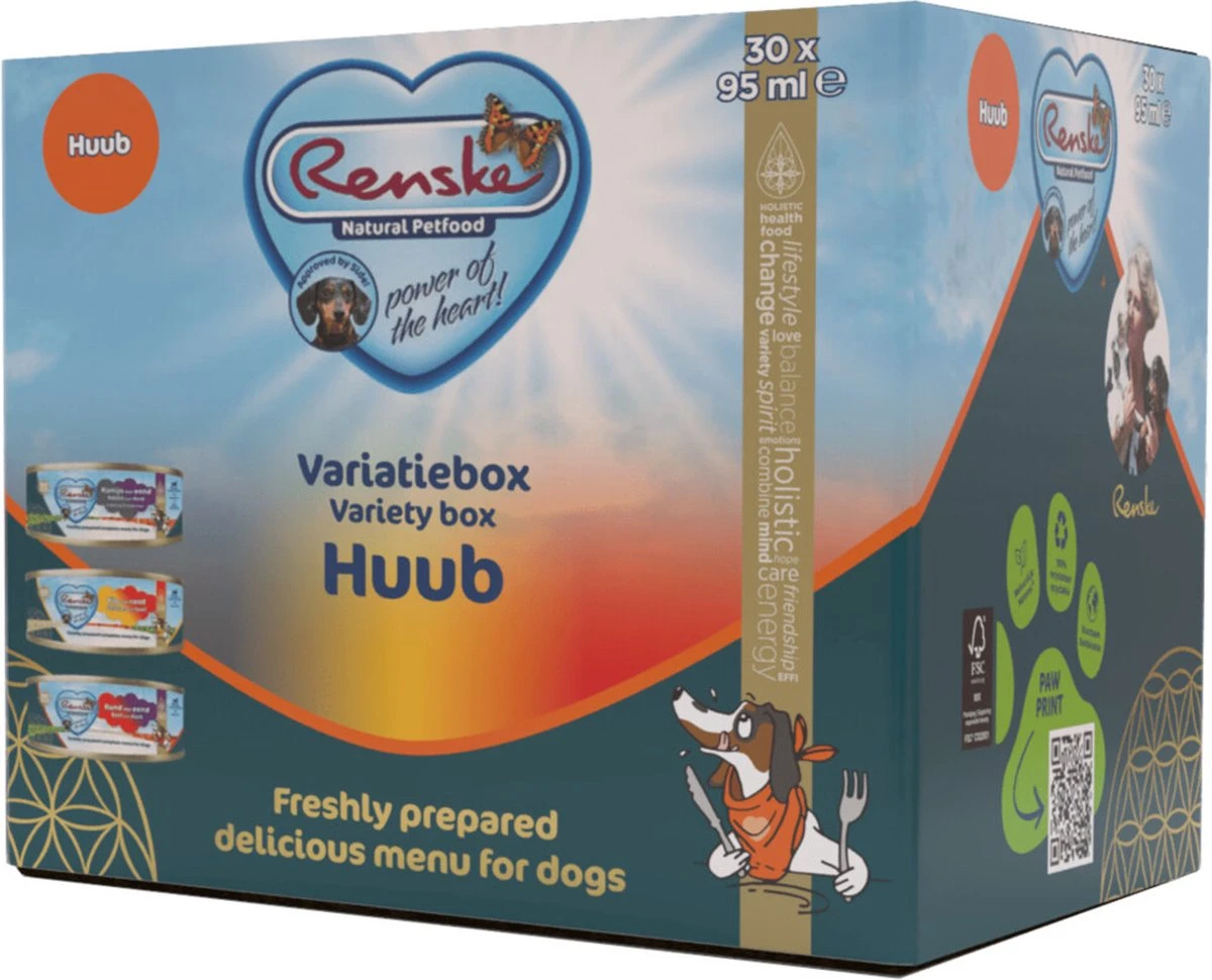 Renske Vers Hond Variatiebox Huub 30 X 95 Ml 4 Renske Vers Hond Variatiebox Huub 30 X 95 Ml - Afbeelding 2