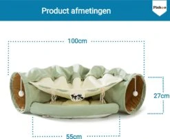 Pishoo® Kattentunnel - Speeltunnel Kat - Kattenspeeltjes - Kattenmand - Kattenhuis - Lichtgroen -Honden Benodigdheden Verkoop 1200x986 1
