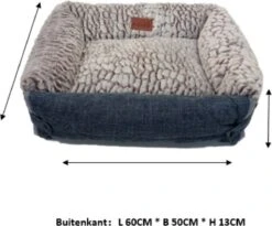 Cannie NEW Comfortabele - Hondenmand - Hondenbed - Warme Winter - 60*50*16 - Blauw -Honden Benodigdheden Verkoop 1200x997 7