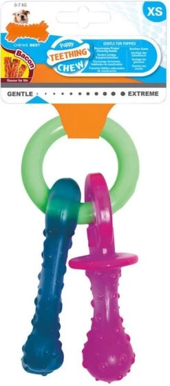 Nylabone Puppy Teething Pacifier Flexible - Hondenspeelgoed - Bacon 215x100x38 Mm 108 G Roze Blauw Groen Tot 11kg Small -Honden Benodigdheden Verkoop 530x1200 2