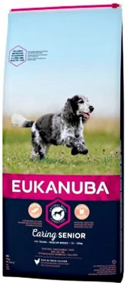 Eukanuba Caring Senior Medium Breed Kip - Hondenvoer - 15 Kg -Honden Benodigdheden Verkoop 531x1200 1