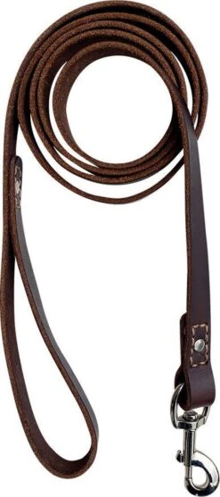 Hondenriem - 180 Cm – Bruine Riem - Leren Hondenriem Met Stiksels – 100% Volnerfleer - Hond -Honden Benodigdheden Verkoop 532x1200