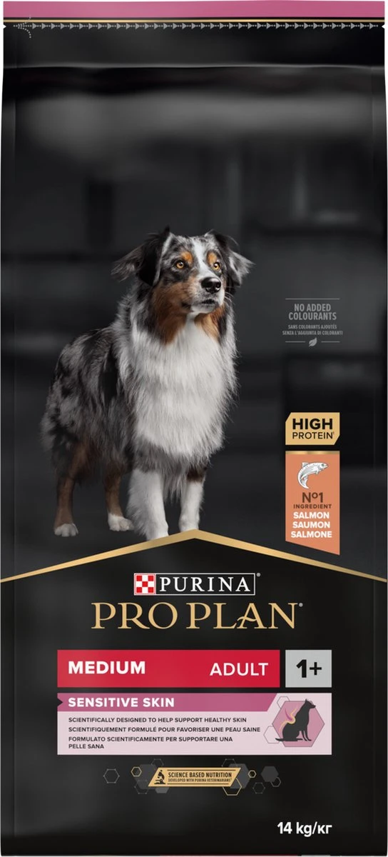 Pro Plan Medium Adult Sensitive Skin - Honden Droogvoer - Zalm - 14 Kg 9 Pro Plan Medium Adult Sensitive Skin - Honden Droogvoer - Zalm - 14 Kg - Afbeelding 7