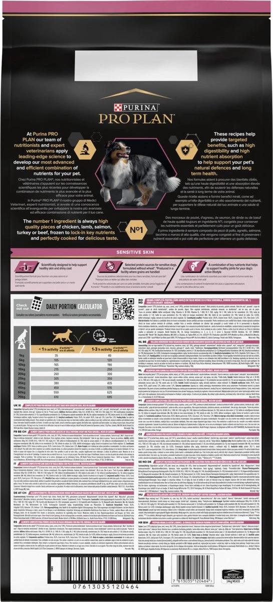 Pro Plan Medium Adult Sensitive Skin - Honden Droogvoer - Zalm - 14 Kg 10 Pro Plan Medium Adult Sensitive Skin - Honden Droogvoer - Zalm - 14 Kg - Afbeelding 8