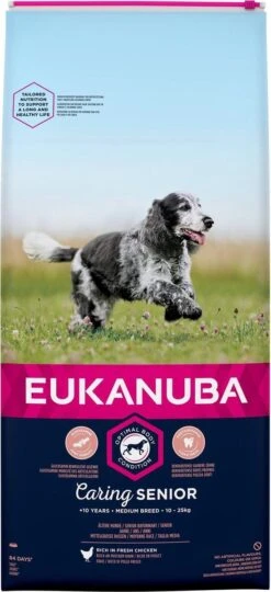 Eukanuba Caring Senior Medium Breed Kip - Hondenvoer - 15 Kg -Honden Benodigdheden Verkoop 549x1200 1