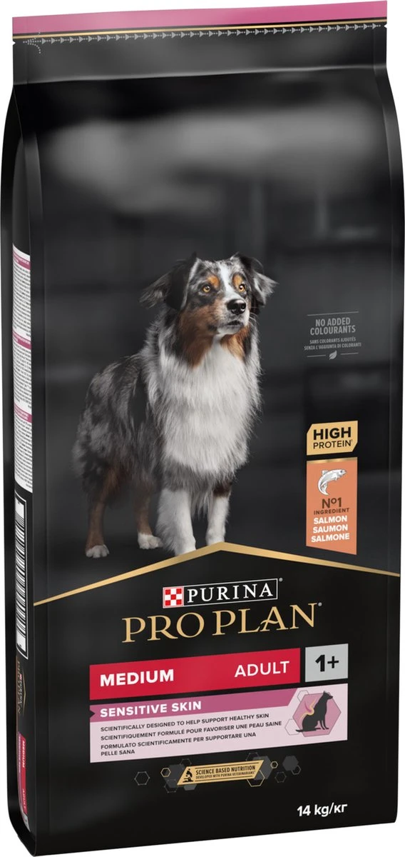 Pro Plan Medium Adult Sensitive Skin - Honden Droogvoer - Zalm - 14 Kg 8 Pro Plan Medium Adult Sensitive Skin - Honden Droogvoer - Zalm - 14 Kg - Afbeelding 6