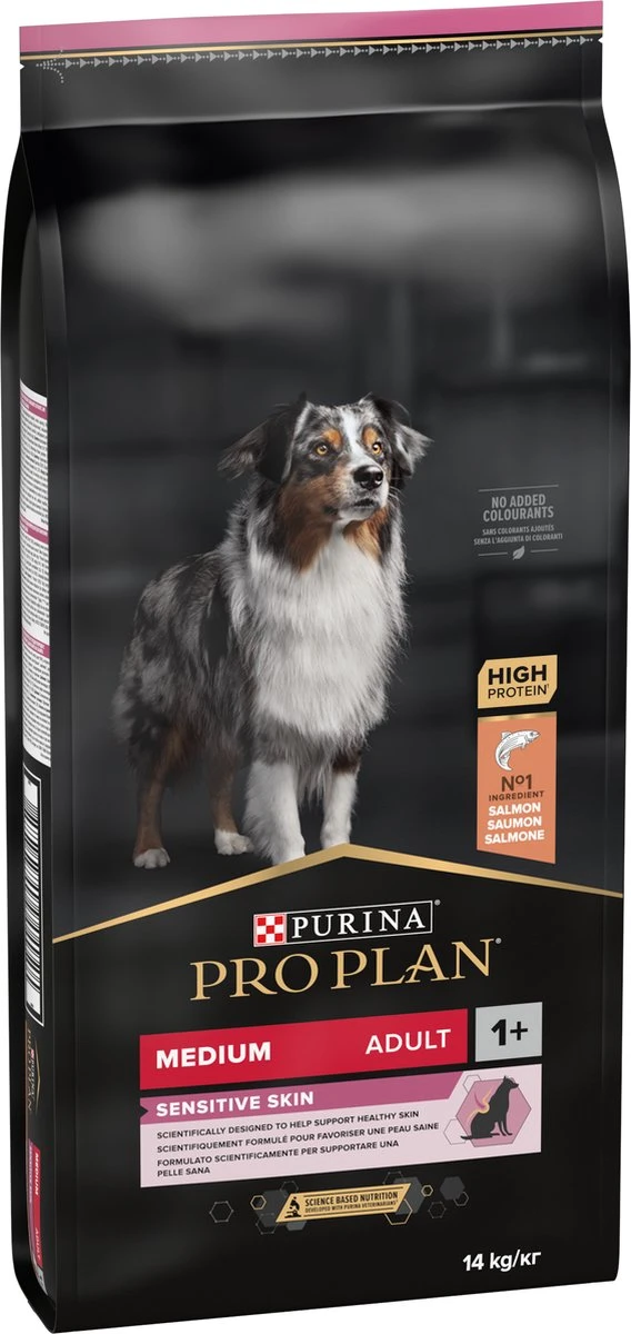 Pro Plan Medium Adult Sensitive Skin - Honden Droogvoer - Zalm - 14 Kg 18 Pro Plan Medium Adult Sensitive Skin - Honden Droogvoer - Zalm - 14 Kg - Afbeelding 16