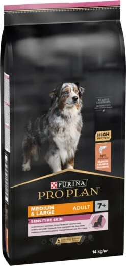 Pro Plan Medium & Large Adult 7+ (Senior) Sensitive Skin - Honden Droogvoer - Zalm - 14 Kg -Honden Benodigdheden Verkoop 568x1200 5