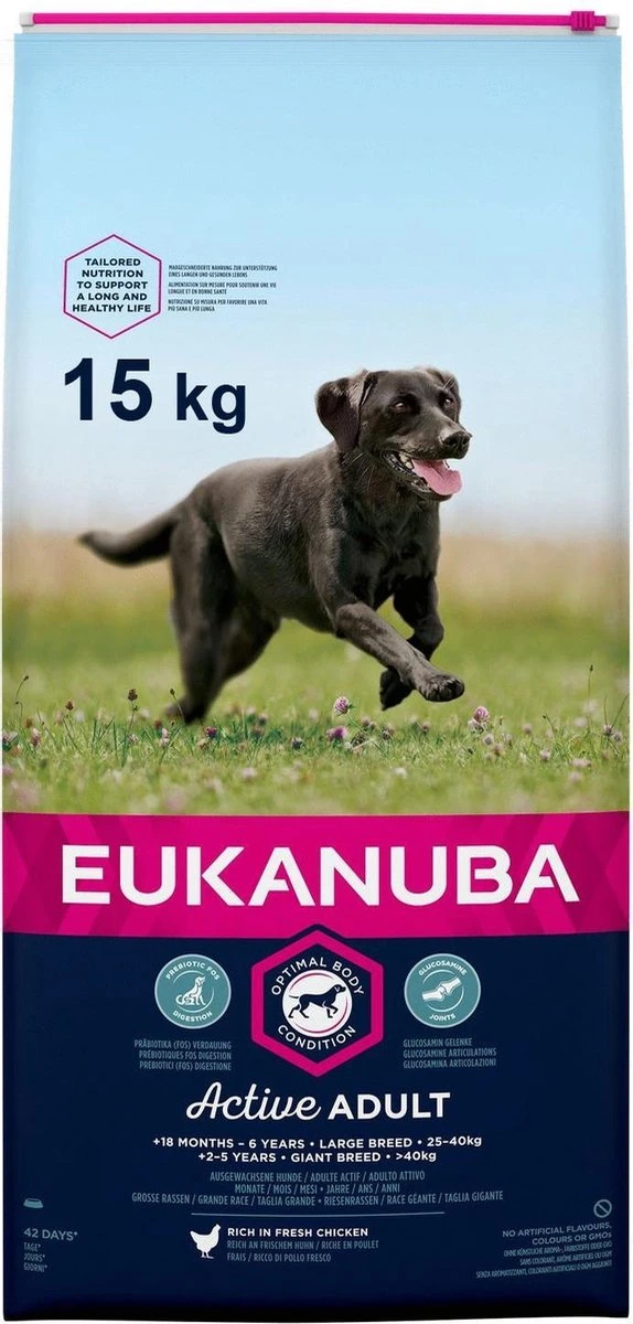 Eukanuba Dog Adult Large Breed - Kip - Hondenvoer - 15 Kg 6 Eukanuba Dog Adult Large Breed - Kip - Hondenvoer - 15 Kg - Afbeelding 4