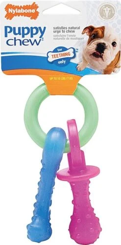Nylabone Puppy Teething Pacifier Flexible - Hondenspeelgoed - Bacon 215x100x38 Mm 108 G Roze Blauw Groen Tot 11kg Small -Honden Benodigdheden Verkoop 592x1200 4