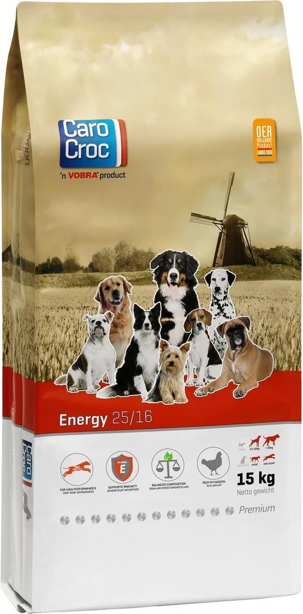 Carocroc Energy 25/16 - Hondenvoer - 15 Kg 3 Carocroc Energy 25/16 - Hondenvoer - 15 Kg