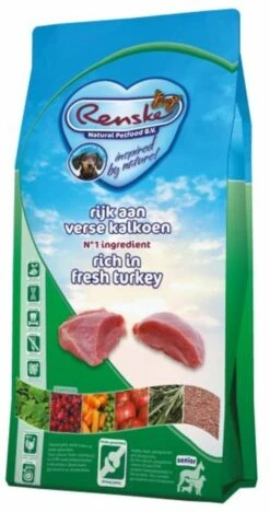 Renske Super Premium Senior Kalkoen Graanvrij 12 KG -Honden Benodigdheden Verkoop 633x1200