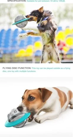 Merkloos Hondenspeeltje UFO Blauw Geschikt Voor Puppy's Tot En Met Grote Honden - Honden Speelgoed - Anti Bijt Speelgoed - Voerbal - Honden Speelgoed Intelligentie - Bijtspeelgoed - Interactieve Hond - Hondenspeeltjes - Traingsbal - Sterk Materiaal - Blauw -Honden Benodigdheden Verkoop 645x1200 6