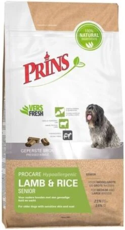 Prins Procare Hypoallergic Senior - Lam & Rijst - Hondenvoer - 15 Kg -Honden Benodigdheden Verkoop 657x1200