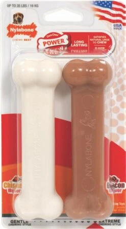 Nylabone Dura Chew Twin Pack Bacon & Chicken Bone Wolf -Honden Benodigdheden Verkoop 661x1200 5