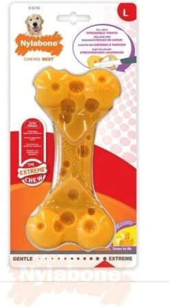 Nylabone Durable Cheese Bone - M -Honden Benodigdheden Verkoop 663x1200 1