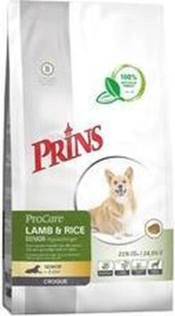 Prins Procare Hypoallergic Senior - Lam & Rijst - Hondenvoer - 15 Kg -Honden Benodigdheden Verkoop 668x1200 1