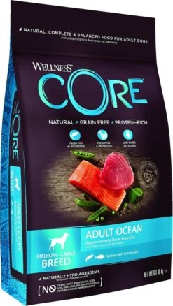 Wellness Core Grain Free Dog Ocean Zalm&Tonijn - Hondenvoer - 10 Kg -Honden Benodigdheden Verkoop 677x1200