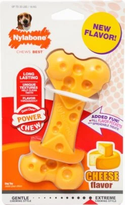 Nylabone Durable Cheese Bone - M -Honden Benodigdheden Verkoop 734x1200 4