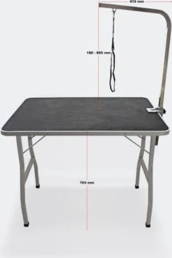 Honden Trimtafel Met Enkele Aanlijnoptie, 760 Mm Hoog, Inklapbaar; Kniptafel - Wastafel Met Lus Zwart / Grijs - Verzorgingstafel Voor Huisdieren - Multistrobe -Honden Benodigdheden Verkoop 798x1200 1