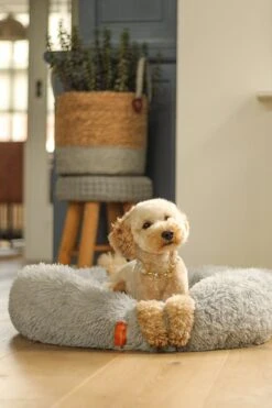 Happysnoots Hondenmand Met Rits - 80cm - Hondenbed - Donut Dog Bed - Fluffy - Grijs - Wasbaar -Honden Benodigdheden Verkoop 799x1200 6