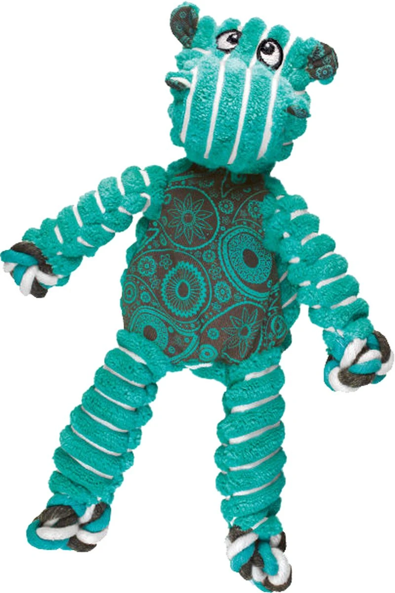 Kong Floppy Knots - M/L - Nijlpaard - Hondenspeelgoed - Groen/ Blauw - 36 X 19 X 8 Cm 3 Kong Floppy Knots - M/L - Nijlpaard - Hondenspeelgoed - Groen/ Blauw - 36 X 19 X 8 Cm