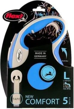 Flexi Rollijn New Comfort Tape L 8 M - Hondenriem - Blauw&Lichtgrijs -Honden Benodigdheden Verkoop 810x1200 5