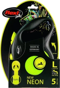 Flexi New Neon Tape - Hondenriem - Geel/Zwart - L - 5 M - (<50 Kg) -Honden Benodigdheden Verkoop 819x1200 2