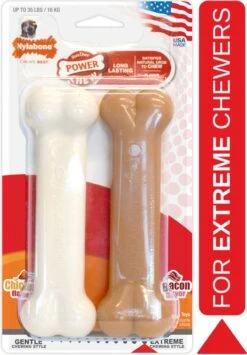 Nylabone Dura Chew Twin Pack Bacon & Chicken Bone Wolf -Honden Benodigdheden Verkoop 834x1200 1