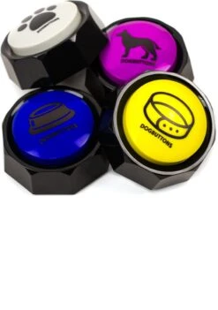 Dogbuttons® – PETIFY PREMIUM Praatknoppen –4 Stuks - Praatknop – Hond – Opneembare Knoppen – Hond Praten – Hondentraining – Praatknoppen – Dog Button – Hondenknop – Huisdier – Honden Speelgoed Intelligentie – Praten Met Hond – Laat Uw Hond Spreken! -Honden Benodigdheden Verkoop 844x1200 2