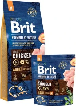 Brit Premium By Nature Hondenvoer Adult M 15 Kg - Hond