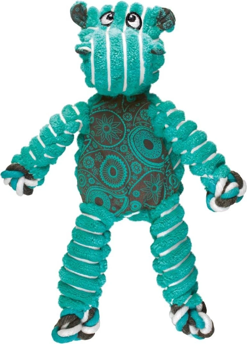 Kong Floppy Knots - M/L - Nijlpaard - Hondenspeelgoed - Groen/ Blauw - 36 X 19 X 8 Cm 4 Kong Floppy Knots - M/L - Nijlpaard - Hondenspeelgoed - Groen/ Blauw - 36 X 19 X 8 Cm - Afbeelding 2